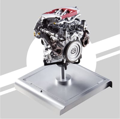 IXO Collections Modelbouwpakket Auto - 011 Motorblok - Engine - Nissan GT-R VR38DETT Plastic - 1:5 - Modelbouw