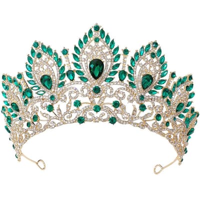 Couronne Royale Violette Diadème Grand Diadème Mariée Tiare Élégante Mariage Fête Princesse Couronne Accessoire Cheveux pour Femmes blue
