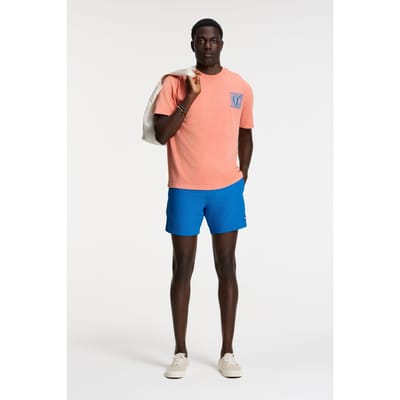 Shiwi Finn Relaxed T-shirt Paradise Block Orange Coral Size: S | Shorts Outlet | Heren | Blauw