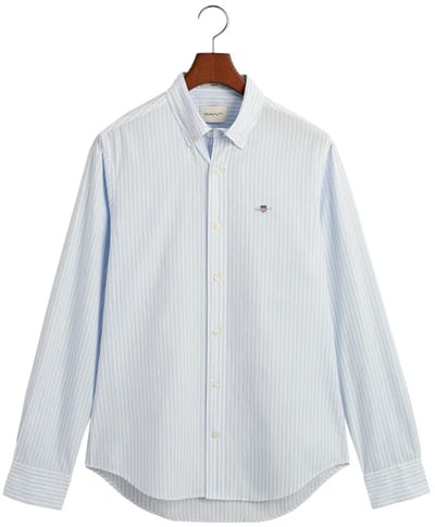 Gant Slim Fit Striped Poplin Overhemd Met Lange Mouwen Wit XL Man