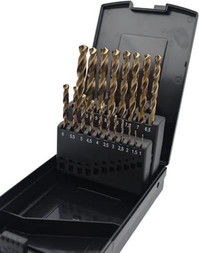 Professionele Metaalboren Set – 19-delig Cobalt (HSS-Co 5%) – Inclusief Opbergkoffer - RVS / staal boren