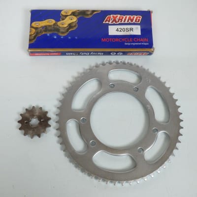 Axring-kettingset voor Derbi 50 Senda R DRD motorfiets, bouwjaar 2002 t/m 2005, nieuw