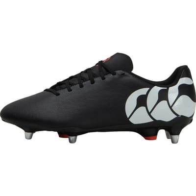 Canterbury Unisex Adult Speed Raze Zachte Grond Rugbyschoenen (Zwart, Wit)