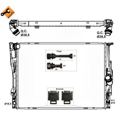 Radiator, motorkoeling NRF 53474