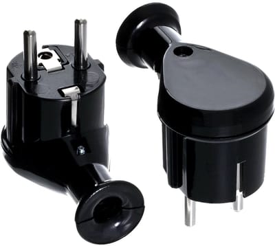 Awtools WT-50 Serie - Haakse Stekker - 10 Stuks - Zwart - Met Aarding