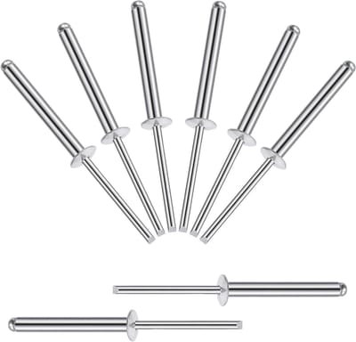 Blindklinknagels Aluminium - Popnagels Staal - Metaal Verbinden - Corrosiebestendig Materiaal - 4 x 30 mm 60 Stuks - Zilver