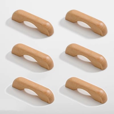 Houten Keukenladen Handgrepen Set van 6, 96mm Gatafstand, Duurzaam en Stijlvol Design voor Keukenkasten en Meubels