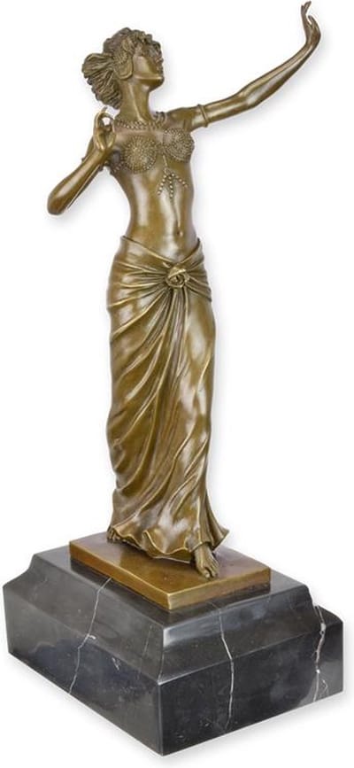 "Salome Dancing" - Bronzen beeld - erotische sculptuur - 36,4 cm hoog