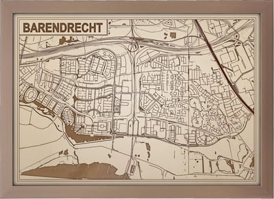 Decoratief Beeld - Houten Van Barendrecht - Hout - Bekroned - Bruin - 21 X 30 Cm