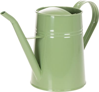 Vintage metalen gieter voor binnen, mintgroen, 1,7 liter; decoratieve