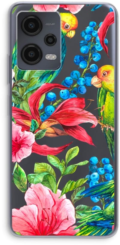 Case Company® - Hoesje geschikt voor Xiaomi Redmi Note 12 hoesje - Papegaaien - Soft Cover Telefoonhoesje - Bescherming aan alle Kanten en Schermrand