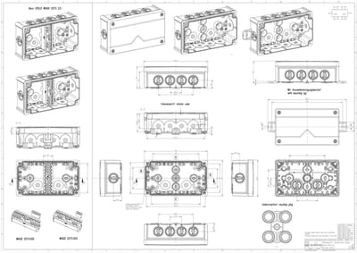 Spelsberg Abox 025/2-L/w Aftakkast (l x b x h) 87 x 152 x 52 mm Wit IP66 1 stuk(s)