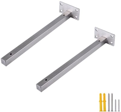 Dailygoods- Plankbeugels Heavy Duty - Roestvrij Staal - Wandmontage - Ondersteuning voor Drijvende Planken - Stevig en Duurzaam - Eenvoudig te Installeren - Planksteunen