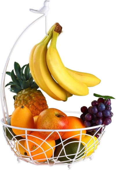 Moderne Fruitmand met Bananenhaak en Vogelontwerp voor Keuken en Eetkamer