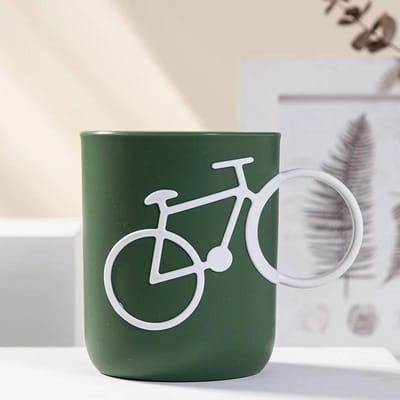 1pc Gobelet de Bain de Bouche Ménager Couple Poignée de Vélo Gobelet à Brosser Gobelet de Lavage Simple dans Gobelets Gobelets de Salle de Bain vert