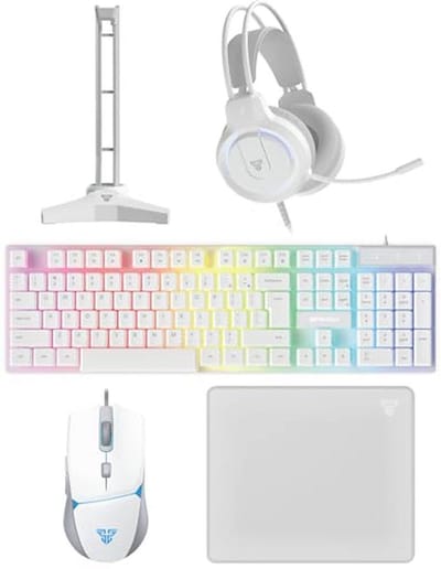 5-in-1 Gaming Toetsenbord en Muis Combo met RGB Achtergrondverlichting voor PC en Laptop
