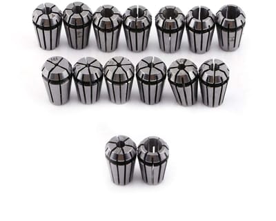 Allecto - Collet Set - 15-delig - Precisie en betrouwbaarheid - Geschikt voor CNC frezen - Voor graveren - Hoogwaardige kwaliteit - Ideaal voor hob..