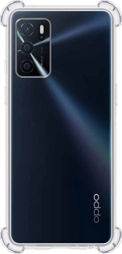 Hoes - Geschikt voor OPPO A16 - Sterk & Shockproof - Siliconen Case - Back Cover - Telefoon Hoesje Shock Proof - Transparant