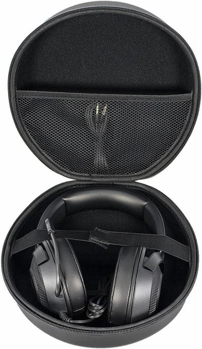 Harde reishoes - Hoofdtelefoon case - Veilig vervoeren - Waterdicht ontwerp - 25 x 23.5 x 11 cm - Zwart