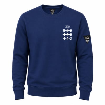 FC Kluif - Total football '4-4-3' Sweater - Royal Blauw - Maat L - Regular fit - Premium