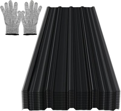Golfplaten - Dakplaten - Dakbedekking Buiten - Verzinkt Staal - 129x46cm - Antraciet