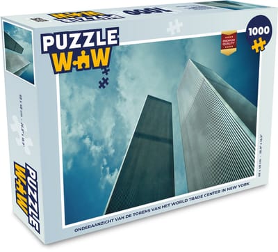 Puzzel Onderaanzicht van de torens van het World trade center in New York - Legpuzzel - Puzzel 1000 stukjes volwassenen
