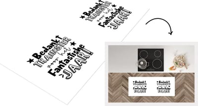 Keukenloper - Loper keuken - Trainster - Bedankt - Spreuken - 120x50 cm - Keukenloper vinyl