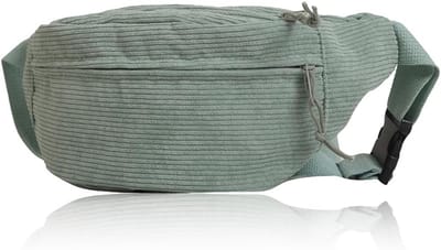 Stijlvolle Corduroy Heuptas voor Vrouwen - Perfect voor Outdoor Activiteiten, Reizen en School - Groene Mode Accessoire