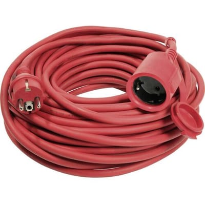 AS Schwabe 60205 Stroom Verlengkabel 16 A Rood 5.00 m H05RR-F 3G 1,5 mm²