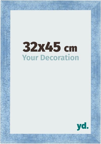 Your Decoration - Fotolijst 32x45 cm - MDF - Helder Blauw Geveegd - Pisa