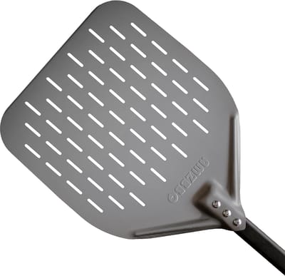 Thijox - Premium Pizzaschep 30 x 30 x 66 cm - Geperforeerde Pizzaschep van Hard Geanodiseerd Aluminium - Ideaal voor BBQ, Tuin, Keuken en Feestjes