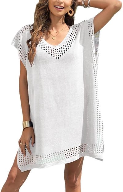 Zomer Strandjurk Dames V-Hals Bikini Cover-up Tuniek Zwemkleding Strandjurk
