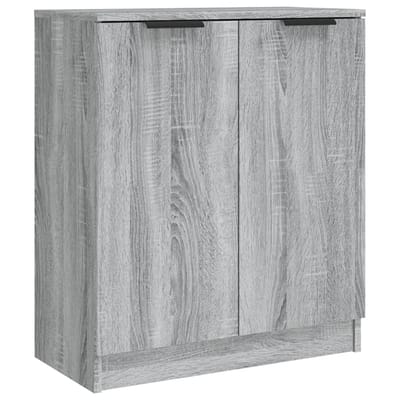 vidaXL - Dressoirs - 2 - st - 60x30x70 - cm - bewerkt - hout - grijs - sonoma - eiken