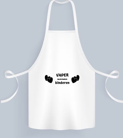 Akyol - vader van de leukste kinderen Keukenschort - Vader - de leukste papa - vader cadeautjes - vaderdag - verjaardag - geschenk - kado - 82 bij 71 cm