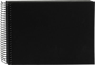 Goldbuch - Spiraalalbum Bella Vista - 24x17 cm - Zwart met zwarte pagina’s