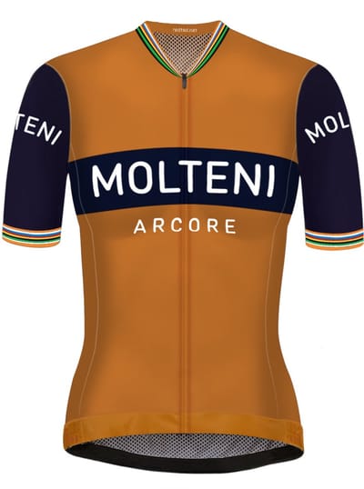 Retro Dames Wielershirt Molteni Oranje - Gruppo Sportivo - XL