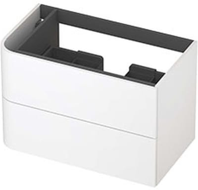 INK - Links Afgeronde Onderkast Gelakt 2 Laden Softclose Tbv Grepen - 800x450x520 Mm - Mat Wit