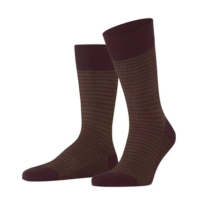 FALKE Family Special Edition eenkleurig katoen sokken heren rood - maat 43-46