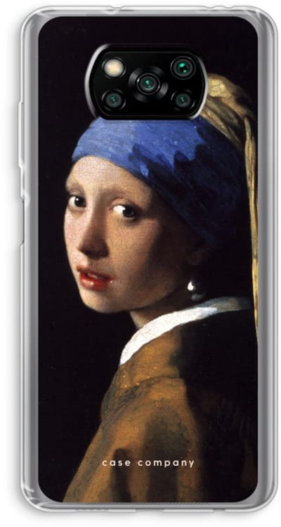 Case Company® - Hoesje geschikt voor Poco X3 Pro hoesje - The Pearl Earring - Soft Cover Telefoonhoesje - Bescherming aan alle Kanten en Schermrand