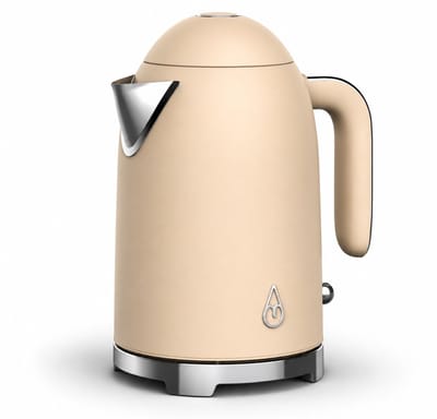 Motivai Waterkoker met Warmhoudfunctie – 1.7L – 2200W – BPA-vrij & PHAS-vrij RVS – Retro – Matte Beige