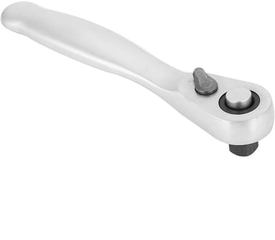 ZEYNOMAX- Ratelsleutel Mini - 6,35 mm (1/4) - Antislip - Schokabsorptie - Professioneel Gereedschap - Tweekleurig Rubber Handvat - 72 Kettingbladen - Schroevendraaier