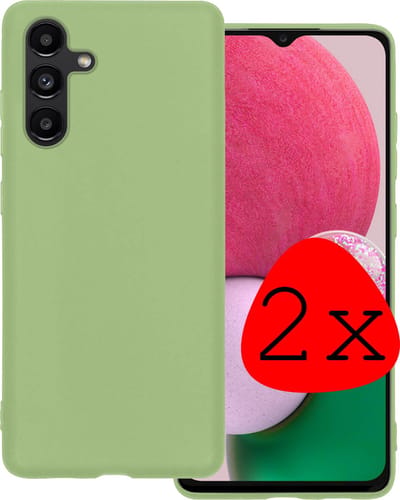 Hoesje 2 Stuks - Geschikt voor Samsung Galaxy A13 5G - Sterk & Shockproof - Case Siliconen - Back Cover - Telefoon Hoes - Groen