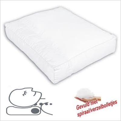 Homéé® Orthopedische Nekkussen hoofdkussen 50x60/10cm tijk 100% katoen Perkaal vormstabiele holle vezelbolletjes
