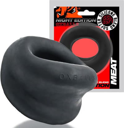 Oxballs - Meat Cockring - Night Edition - Siliconen/TPR - Zwart