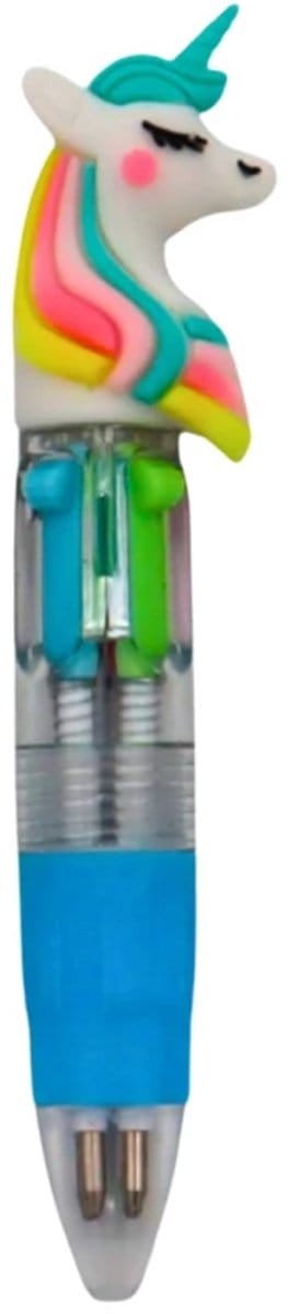 Balpen Eenhoorn Blauw – Multicolor Unicorn Regenboog Pen – Schattige Pen - Schrijven Kinderen – School & Cadeau