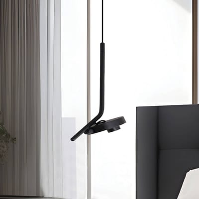 Viokef LED hanglamp Factory, zwart, Ø 15 cm, metaal