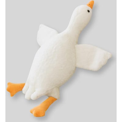 50cm Zacht Ganzen Pluche Speelgoed Voor Katten Honden Ontspan Huisdier Metgezel Angstverminderende Hondenvriend Energie Ontlading Cadeau Voor Huisdieren wit