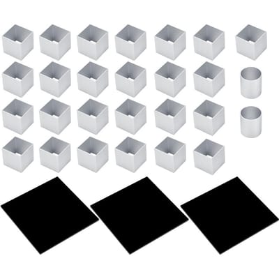 3D Metalen Kubus Cakevorm Drie Laags Rotatie Mousse Cake Dessert Bakvorm Tool