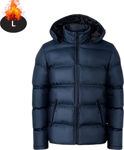 Livano Winterjas - Parka - Heren - Winter - Jas - Volwassen - Stijlvol - Marineblauw - L
