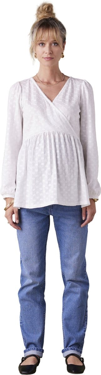 Envie de fraise Geborduurd blouseshirt voor de zwangerschap en borstvoeding ENVIE DE FRAISE